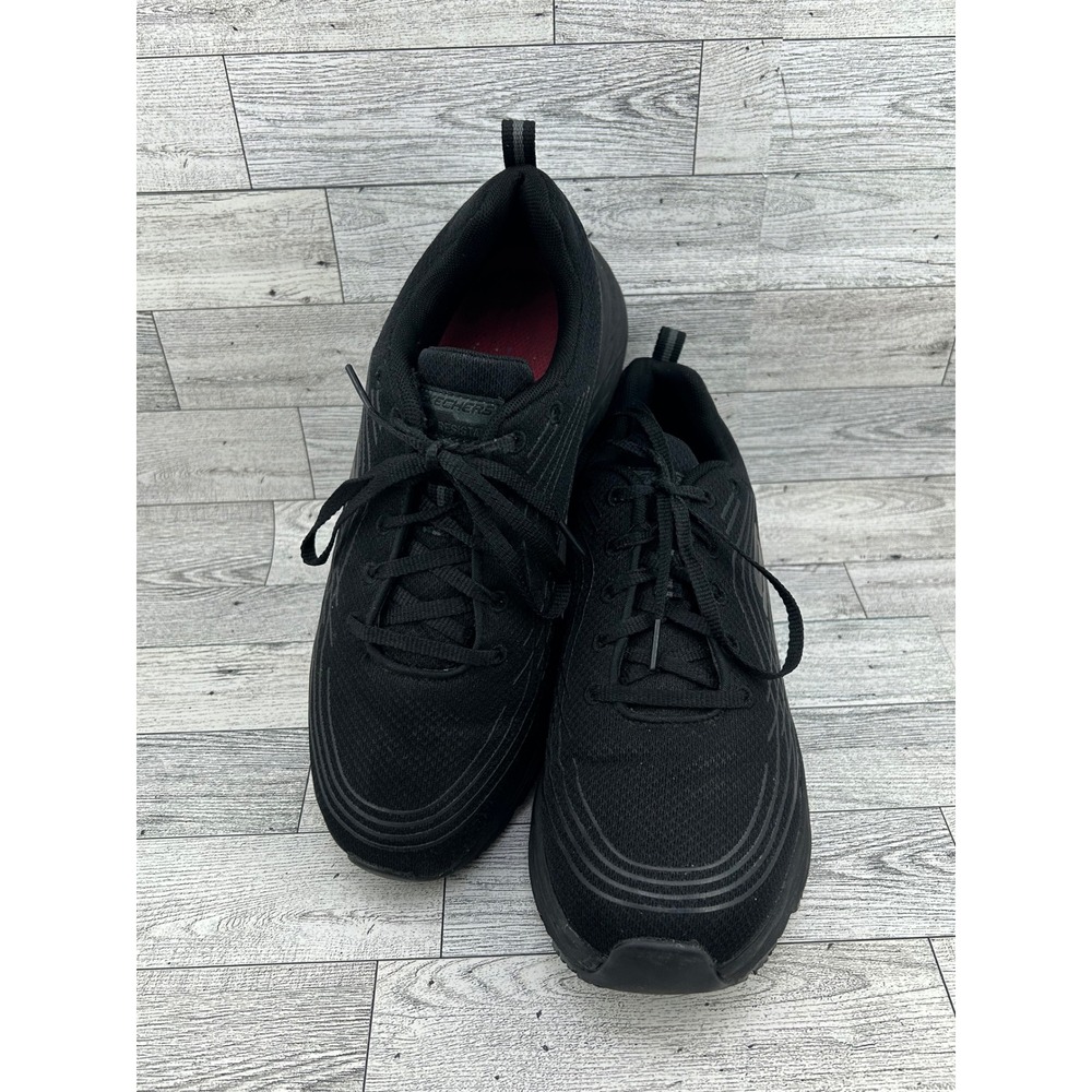 Skechers Work Max Cushioning Elite SR Black Slip Resistant Shoes Women Size 9.5